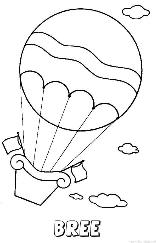 Bree luchtballon kleurplaat