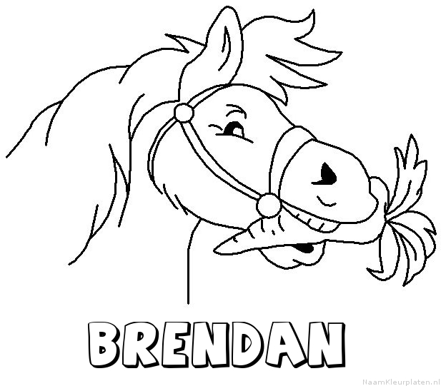 Brendan paard van sinterklaas kleurplaat