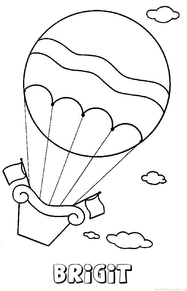 Brigit luchtballon kleurplaat
