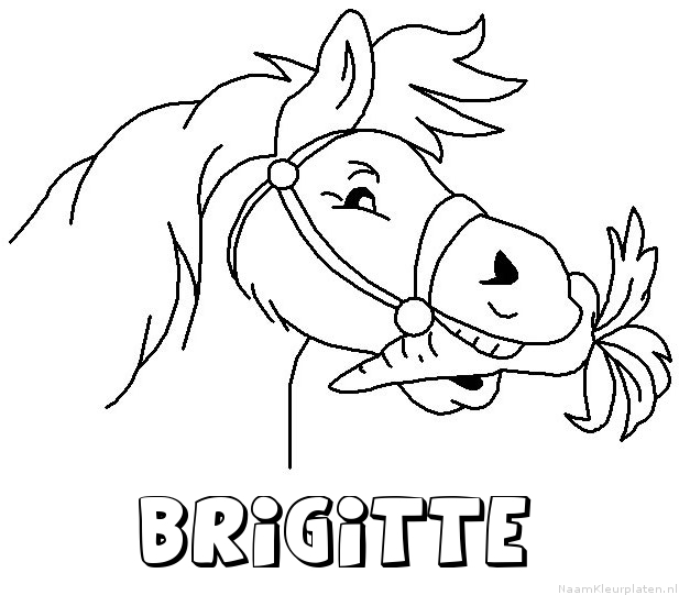 Brigitte paard van sinterklaas kleurplaat