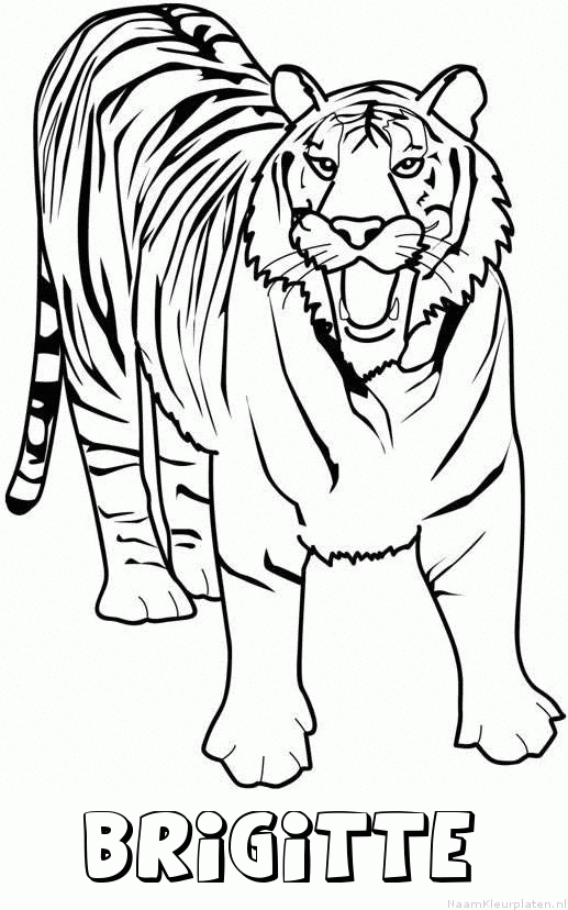 Brigitte tijger 2 kleurplaat