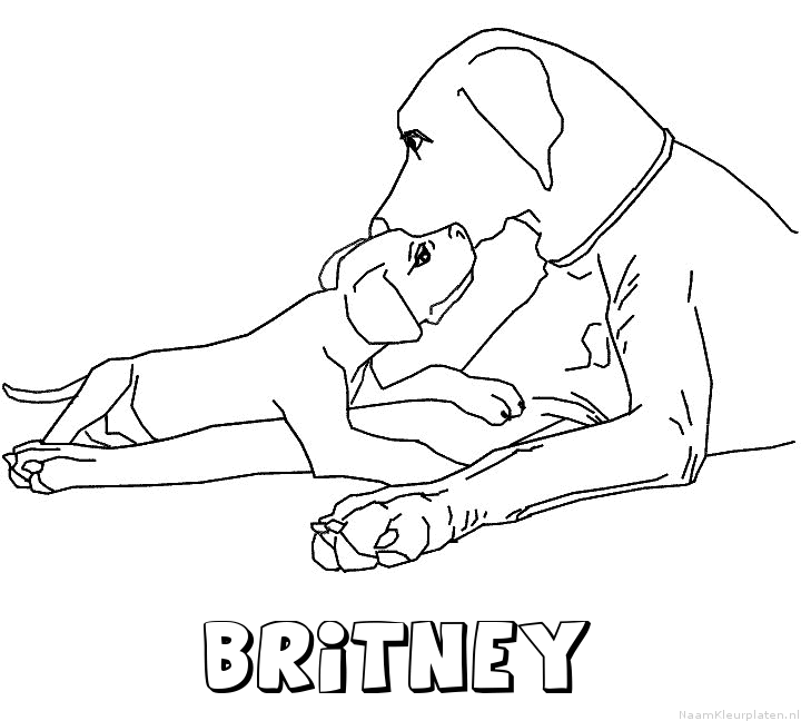 Britney hond puppy kleurplaat
