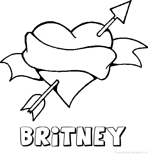 Britney liefde kleurplaat
