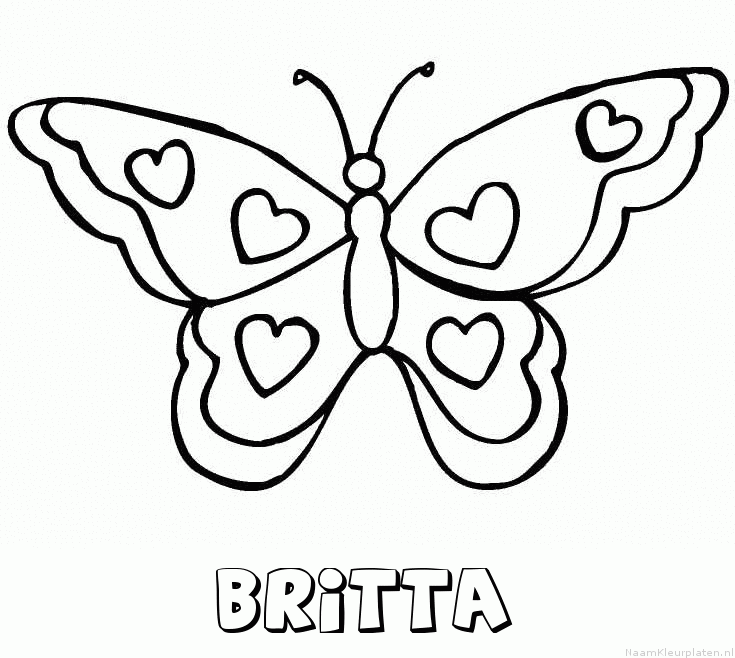 Britta vlinder hartjes