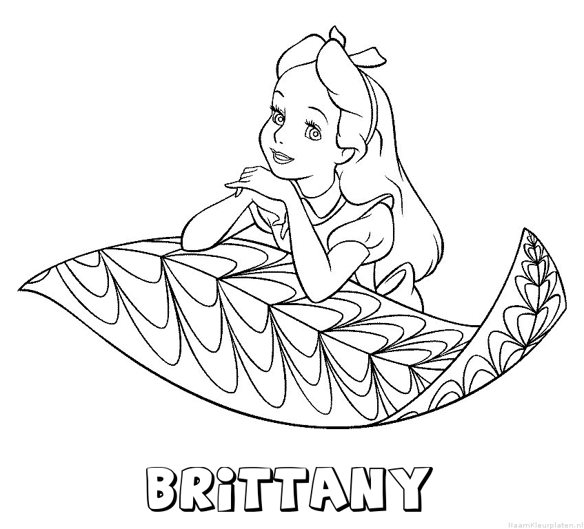 Brittany alice in wonderland kleurplaat