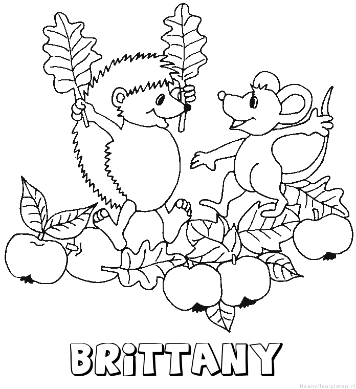 Brittany egel kleurplaat