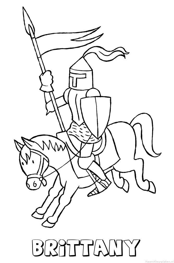 Brittany ridder kleurplaat