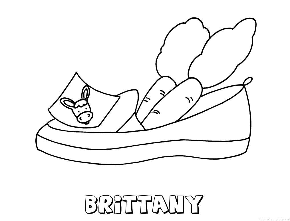 Brittany schoen zetten kleurplaat