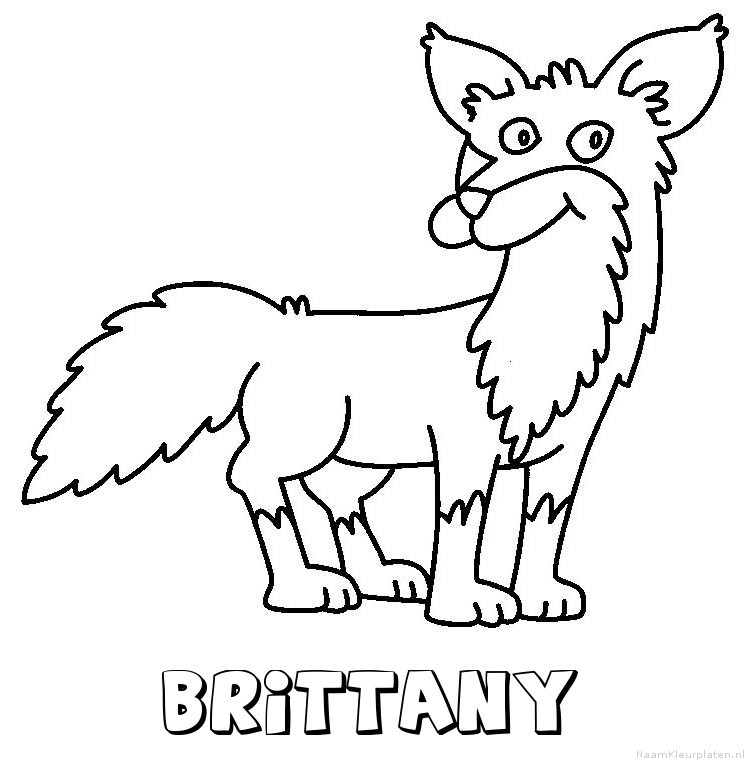 Brittany vos kleurplaat