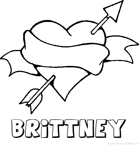 Brittney liefde kleurplaat