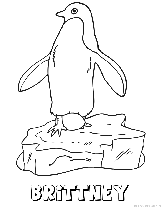 Brittney pinguin kleurplaat