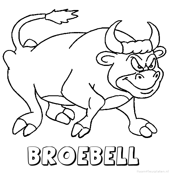 Broebell stier