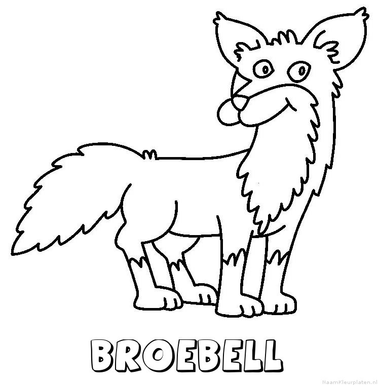 Broebell vos kleurplaat