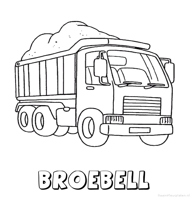 Broebell vrachtwagen kleurplaat