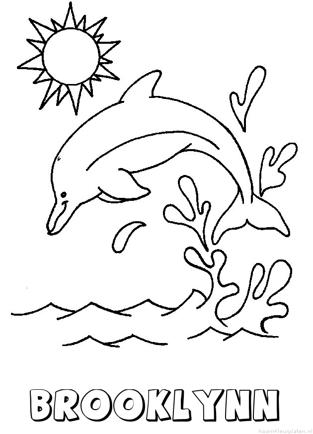 Brooklynn dolfijn kleurplaat