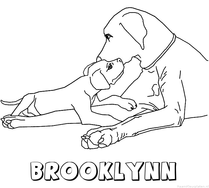 Brooklynn hond puppy kleurplaat
