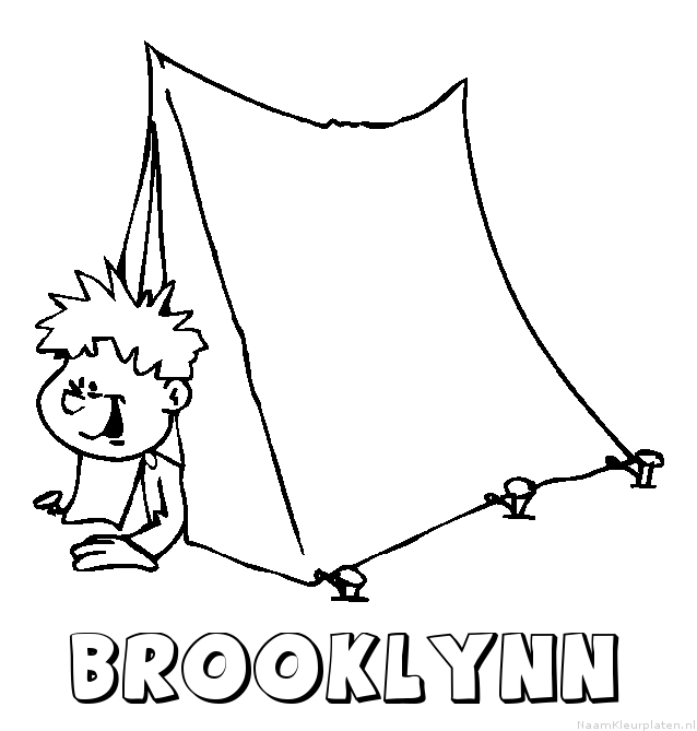 Brooklynn kamperen kleurplaat