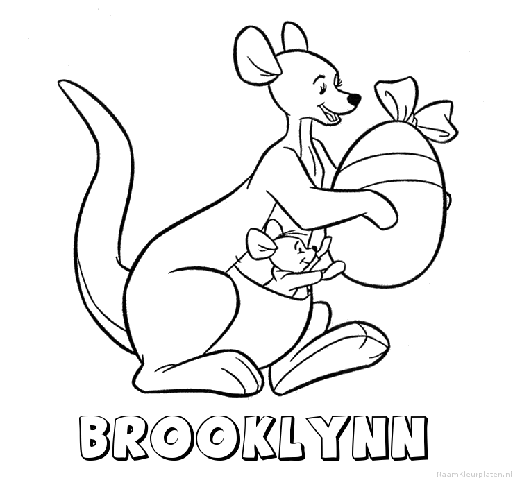 Brooklynn kangoeroe kleurplaat
