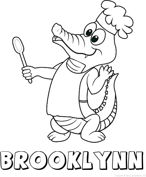 Brooklynn krokodil kleurplaat