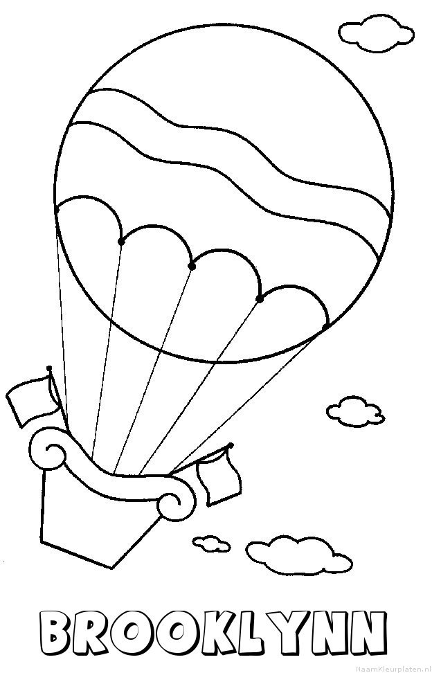 Brooklynn luchtballon kleurplaat