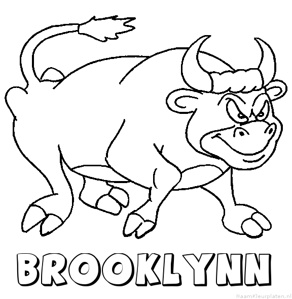 Brooklynn stier kleurplaat