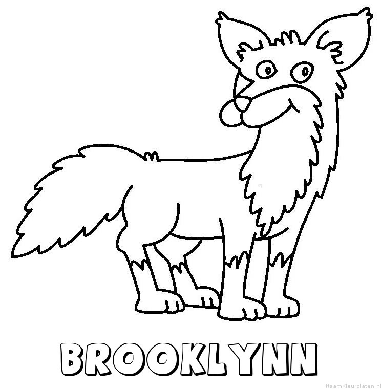 Brooklynn vos kleurplaat