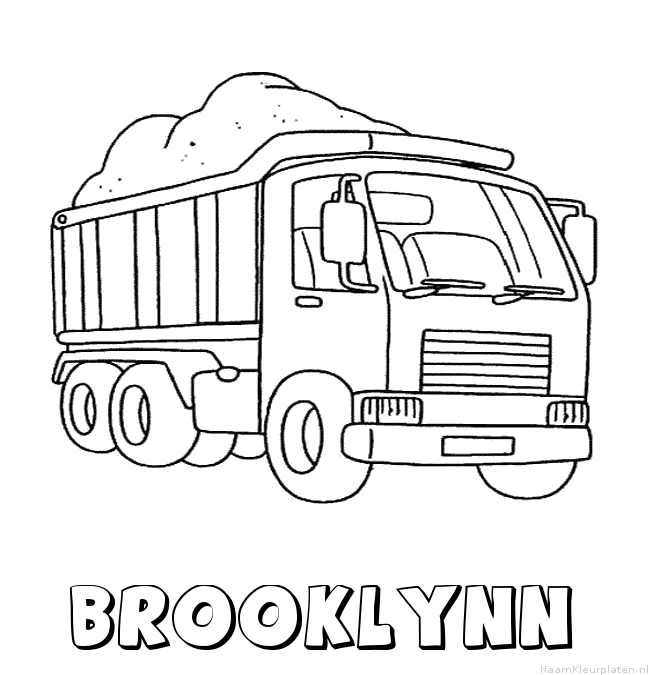 Brooklynn vrachtwagen kleurplaat