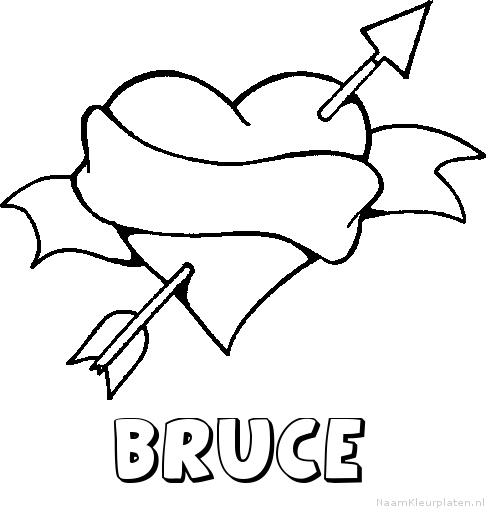 Bruce liefde kleurplaat