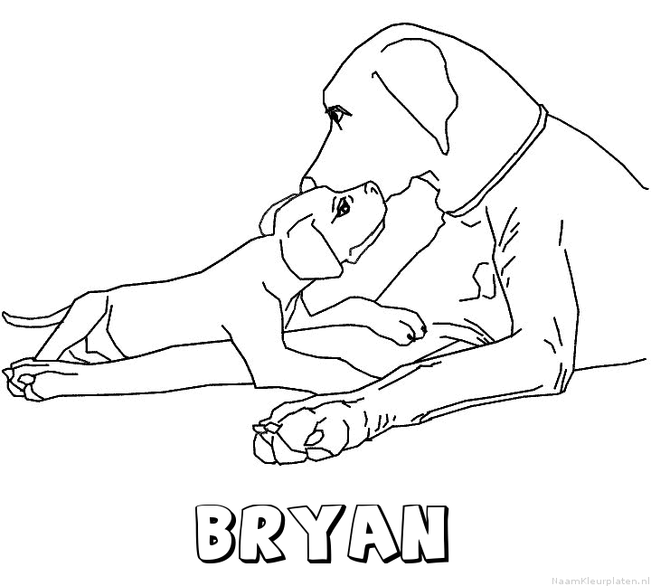 Bryan hond puppy kleurplaat