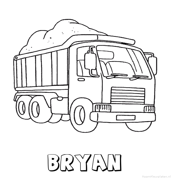 Bryan vrachtwagen kleurplaat