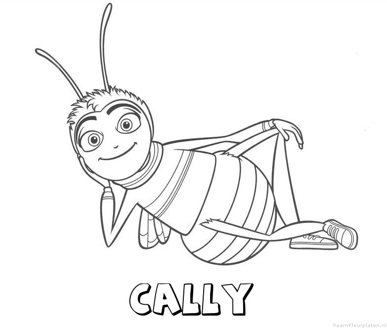 Cally bee movie kleurplaat