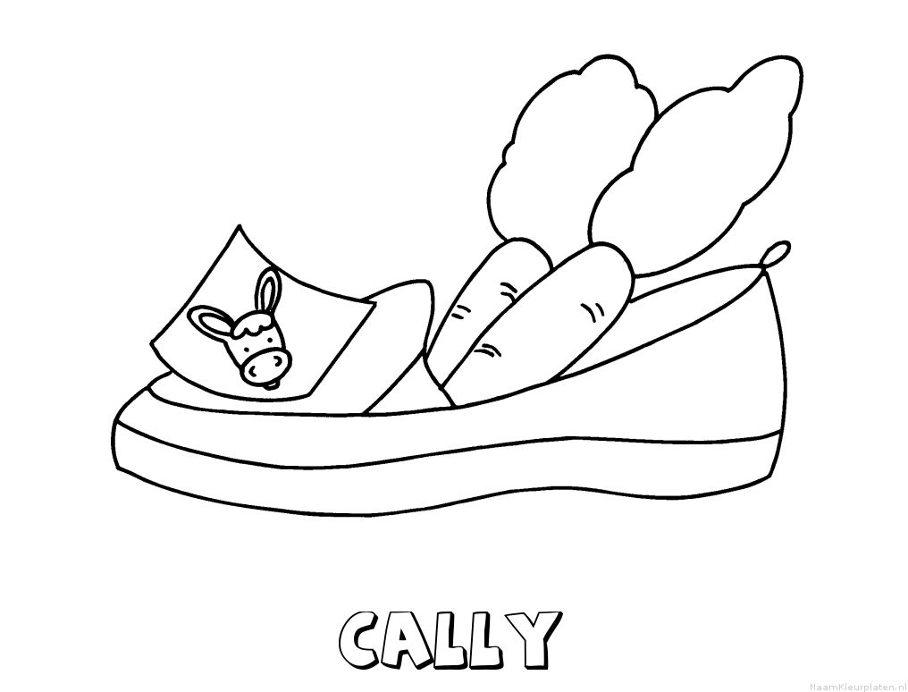 Cally schoen zetten kleurplaat