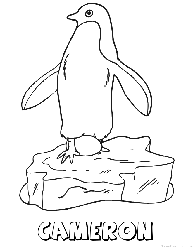 Cameron pinguin kleurplaat