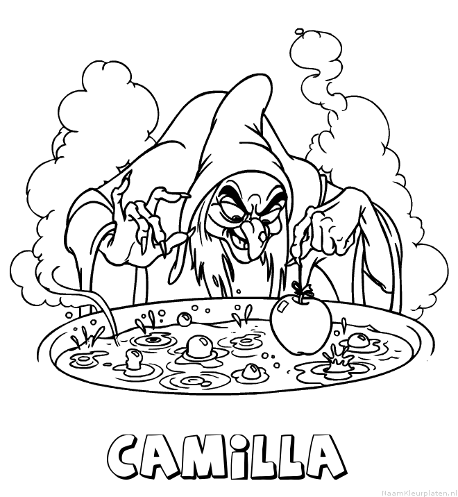Camilla heks kleurplaat