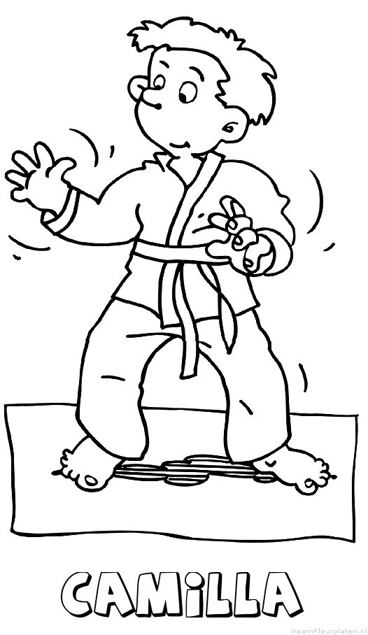 Camilla judo kleurplaat