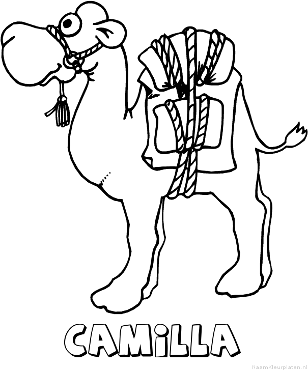 Camilla kameel kleurplaat