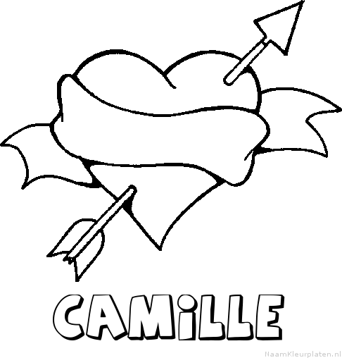 Camille liefde kleurplaat