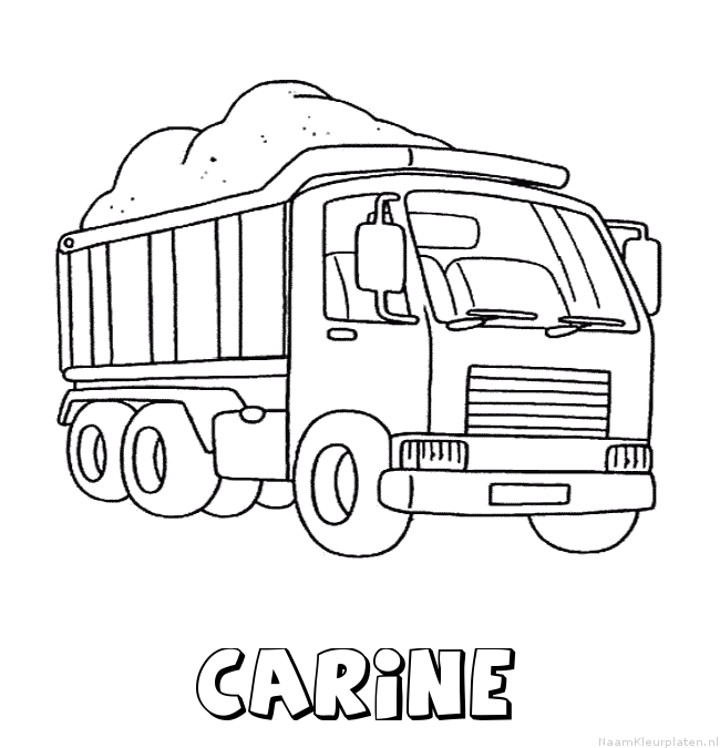 Carine vrachtwagen kleurplaat