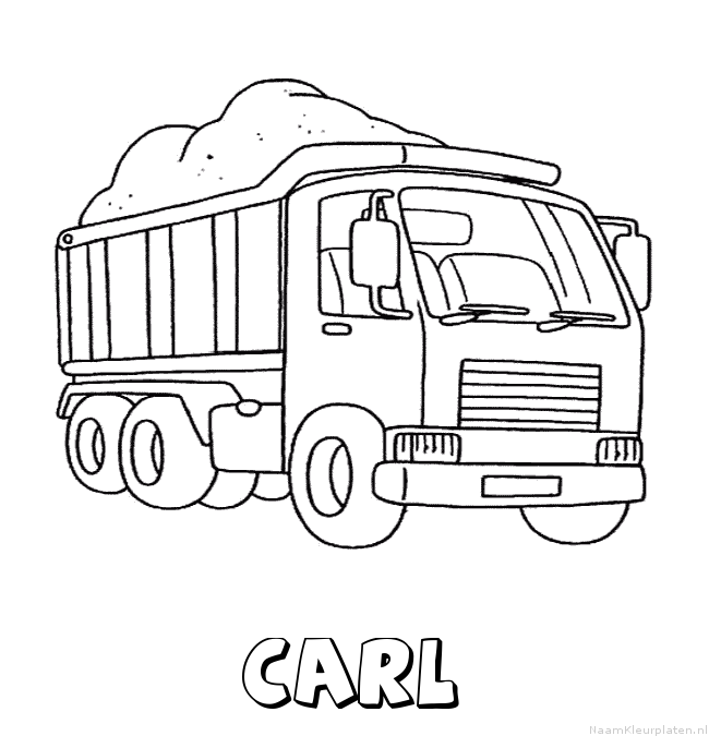 Carl vrachtwagen kleurplaat