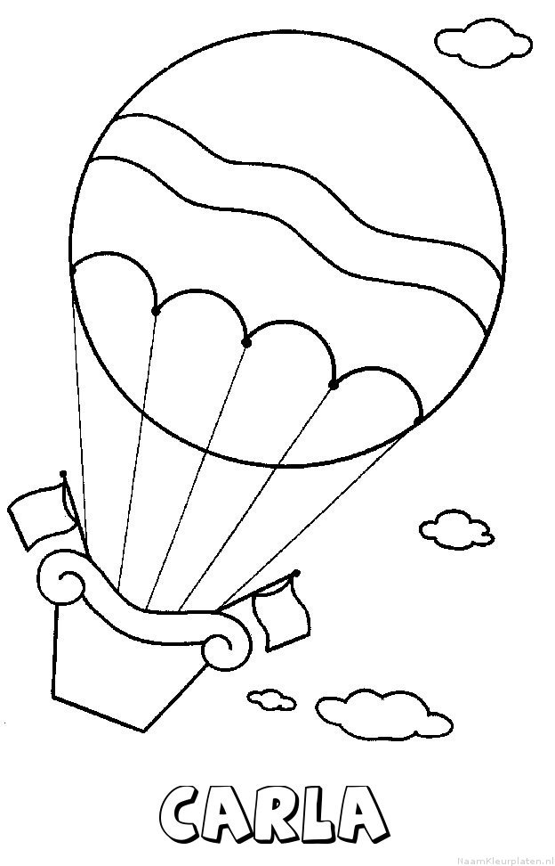 Carla luchtballon kleurplaat