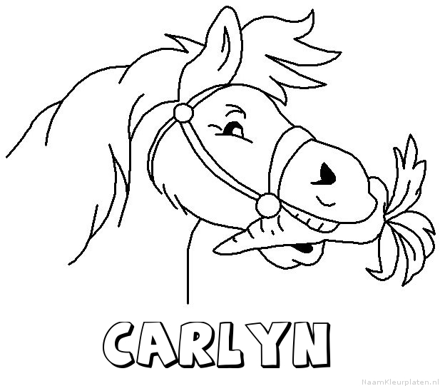 Carlyn paard van sinterklaas kleurplaat