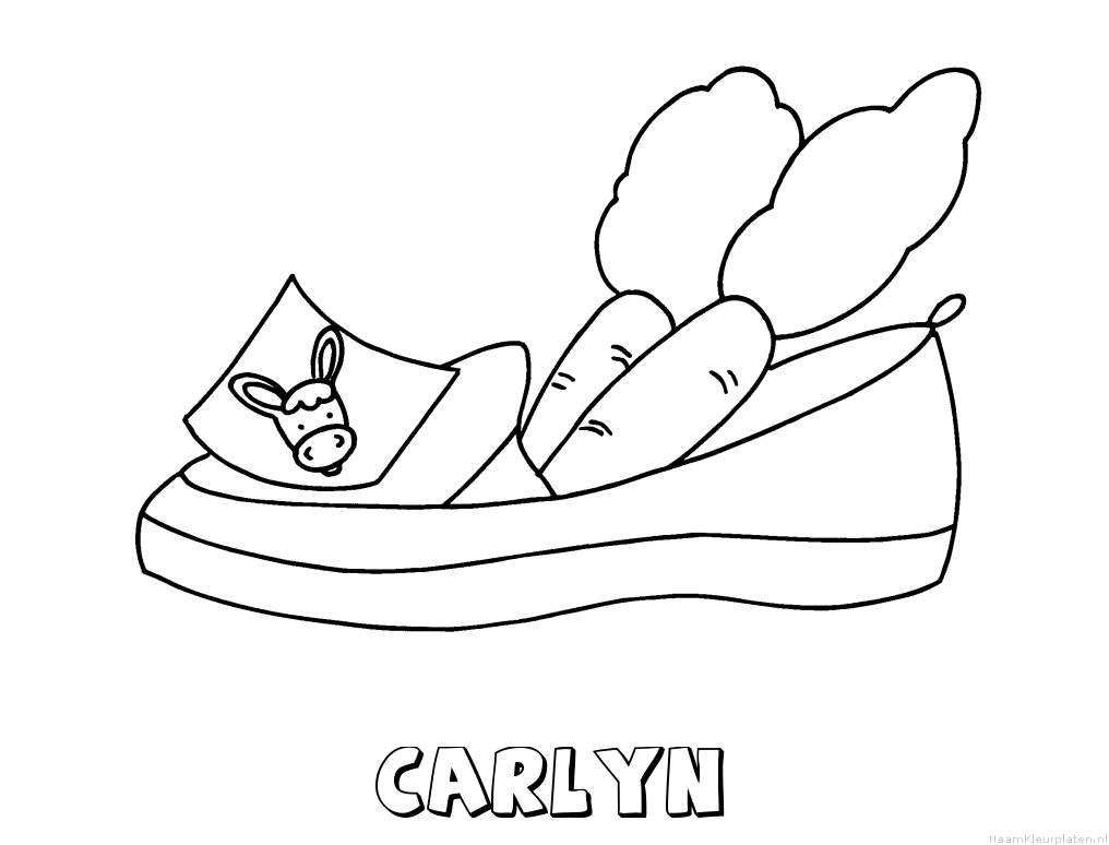 Carlyn schoen zetten kleurplaat