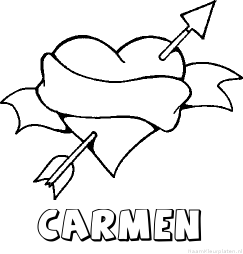 Carmen liefde kleurplaat