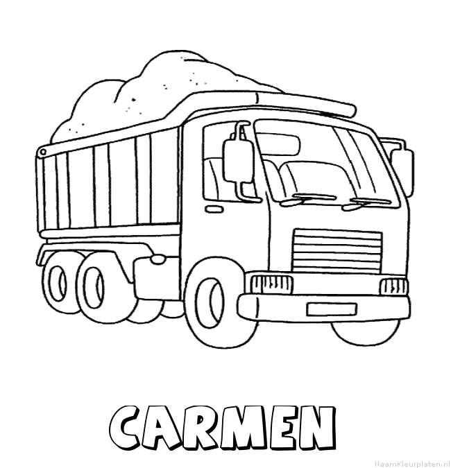 Carmen vrachtwagen kleurplaat