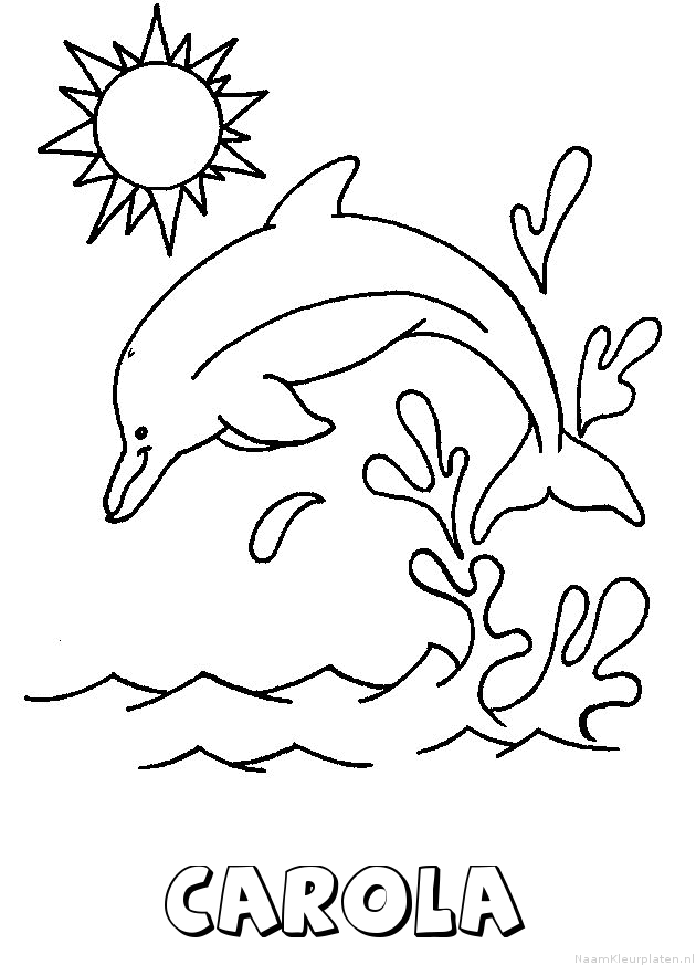 Carola dolfijn kleurplaat