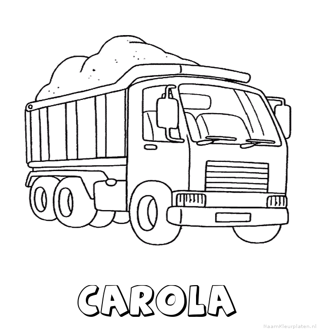 Carola vrachtwagen kleurplaat