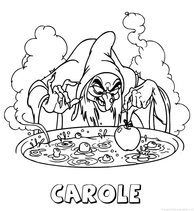 Carole heks kleurplaat