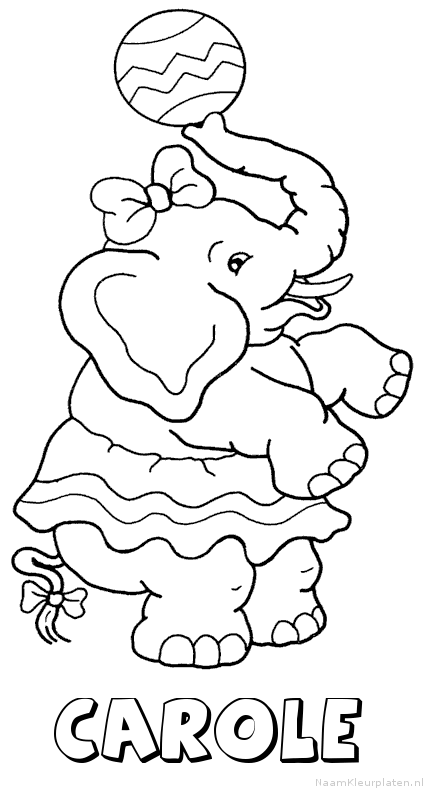 Carole olifant kleurplaat