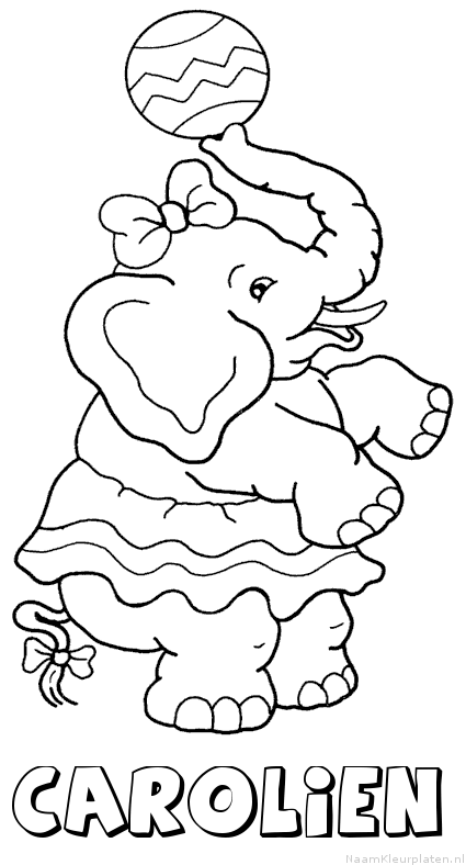 Carolien olifant kleurplaat