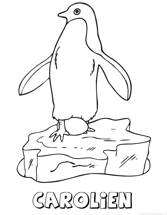 Carolien pinguin kleurplaat